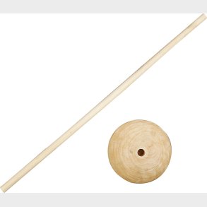 Rundstok Med Fod - H 30 Cm -  6,5 Cm - Hulstr. 8 Mm - 5 St