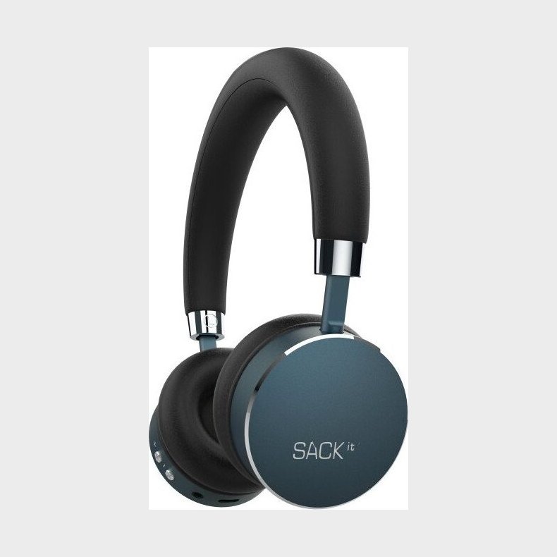 Sackit Woofit - Tr�dl�s Hovedtelefoner Med Bluetooth - 12 Timer - Sort S�lv