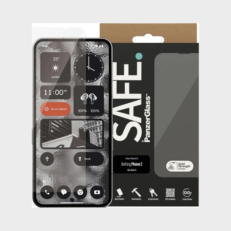 Safe By Panzerglass - Screen Protector - Nothing Phone 2 - Ultra-wide Fit