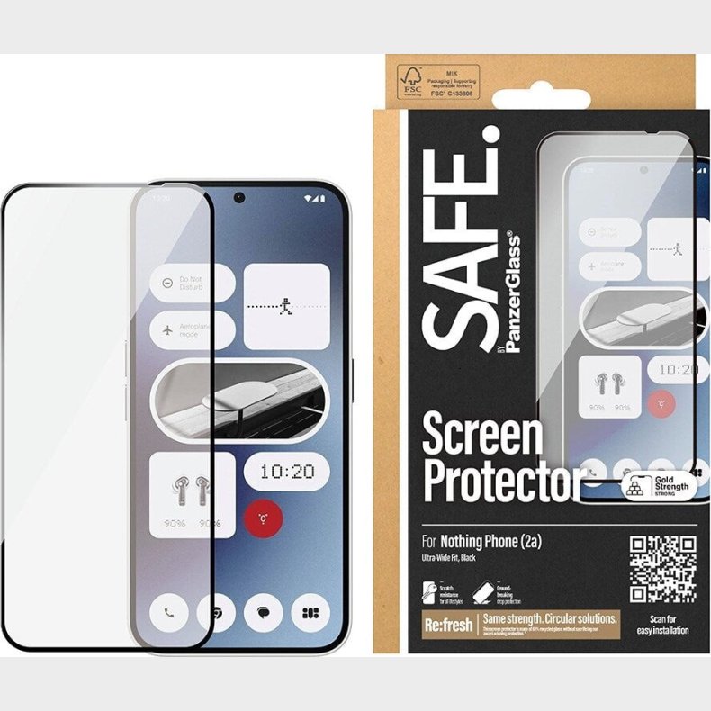 Safe By Panzerglass- Screen Protector - Nothing Phone 2a,  2a Plus - Ultra-wide Fit