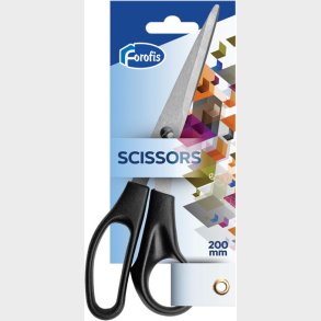 Saks 20 Cm - Sort Hndtag P Blisterkort - Centrum