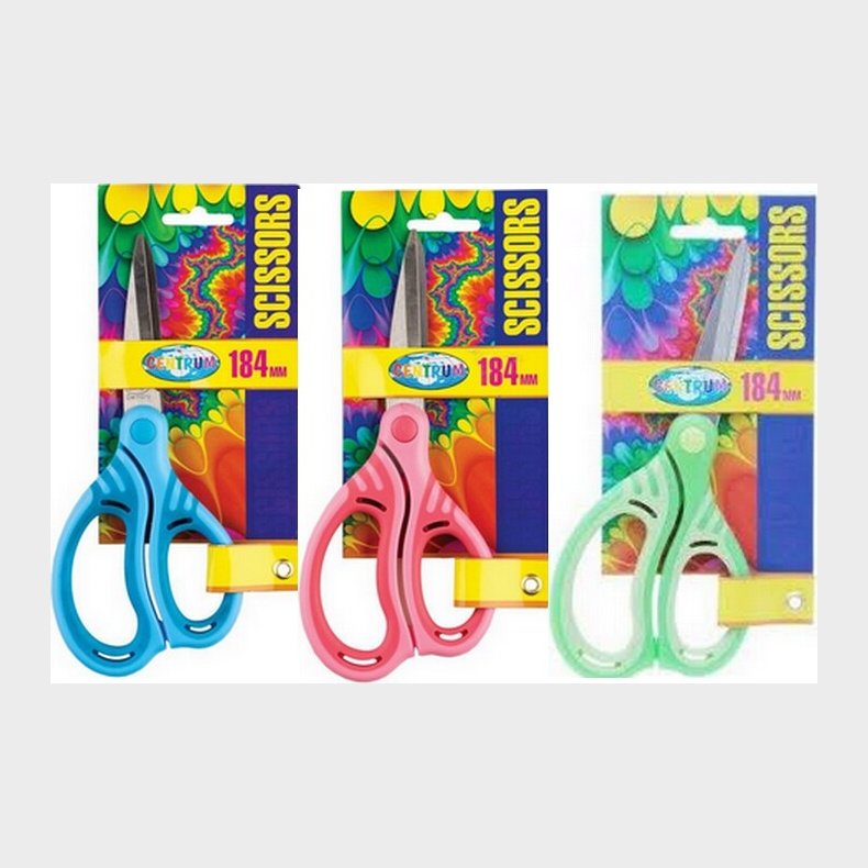 Saks Med Gummigreb 184 Mm - Assorterede Farver - Centrum