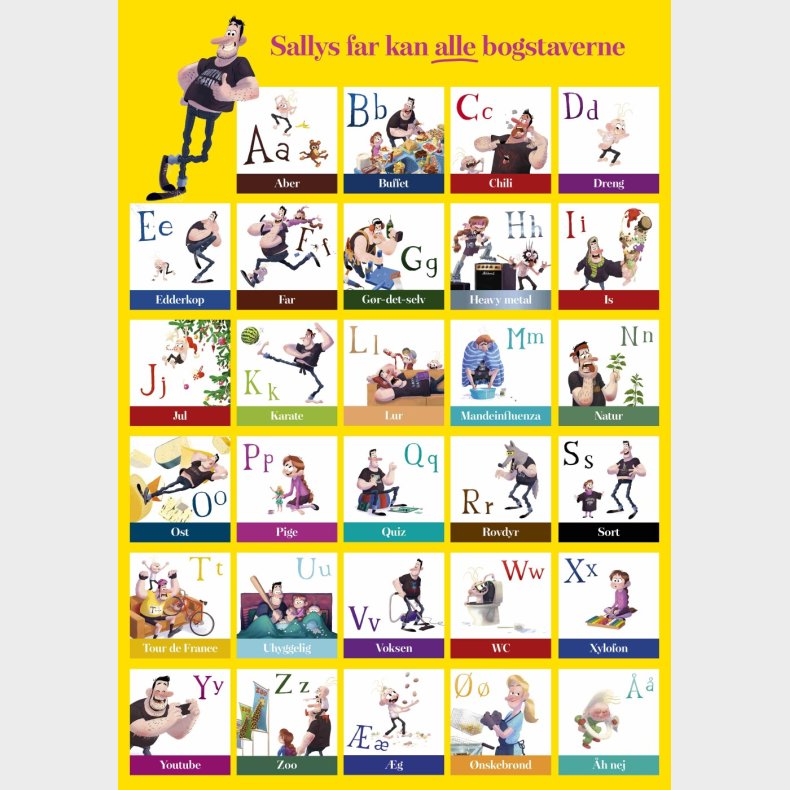 Sallys Far Kan Alle Bogstaverne - Plakat