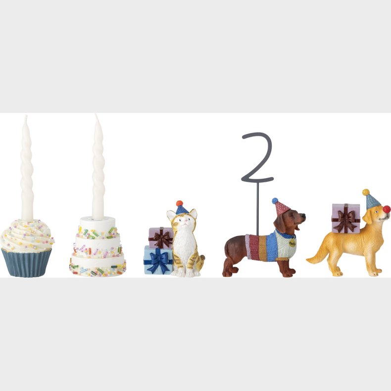 Bloomingville Mini - Salve Fdselsdagsdekoration - Hvid - Polyresin