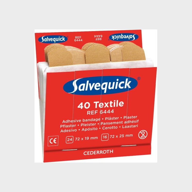 Salvequick - Textile Plaster - 2 Sizes - 40 Pcs