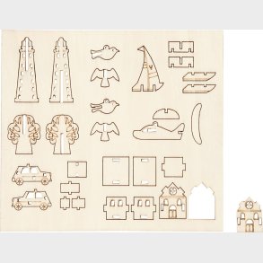 Saml-selv Trfigur - Hverdag - L 15,5 Cm - B 17 Cm