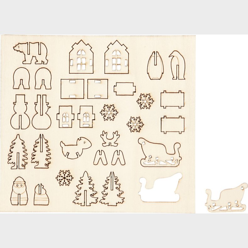 Saml-selv Trfigur - Jul - L 15,5 Cm - B 17 Cm