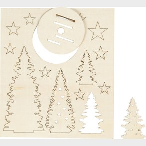 Saml-selv Trfigur - Juletrer - L 20 Cm - B 17 Cm