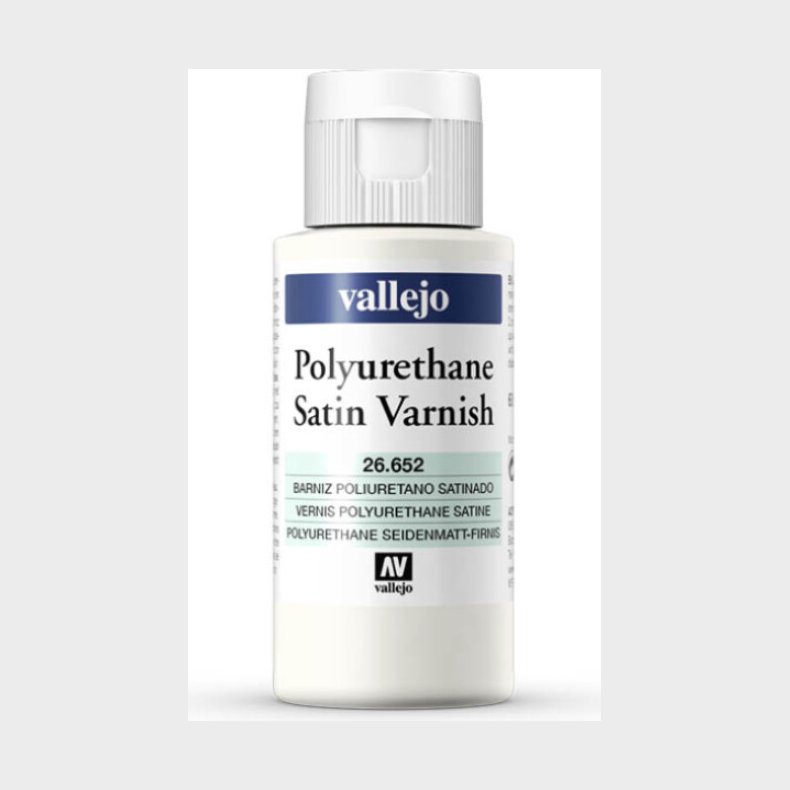 Vallejo - Polyurethane Satin Varnish - Polyurethan Lak - 60 Ml - 26652