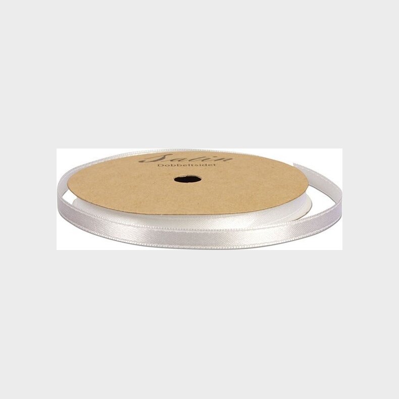 Satinbnd - B 10 Mm - Hvid - 10 M