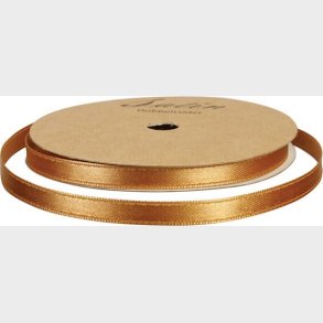 Satinbnd - B 10 Mm - Brun Guld - 10 M