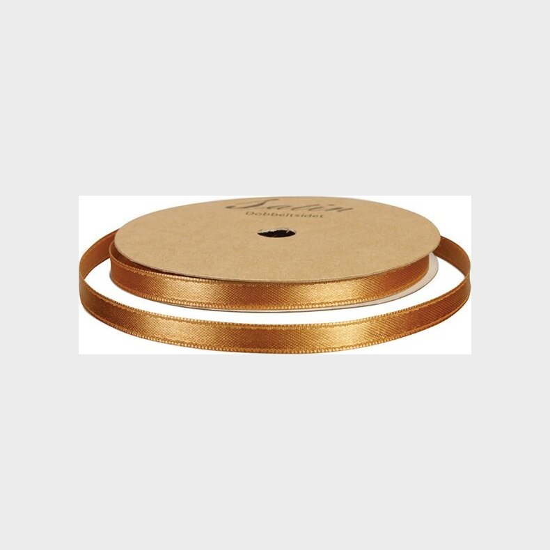 Satinbnd - B 10 Mm - Brun Guld - 10 M