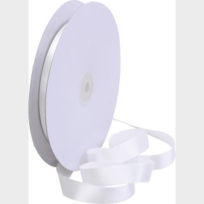 Satinbnd - B 15 Mm - Hvid - 50m