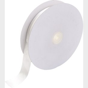 Satinb�nd - B 25 Mm - Hvid - 50 M