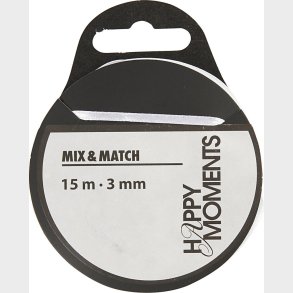 Satinbnd - B 3 Mm - Hvid - 15 M