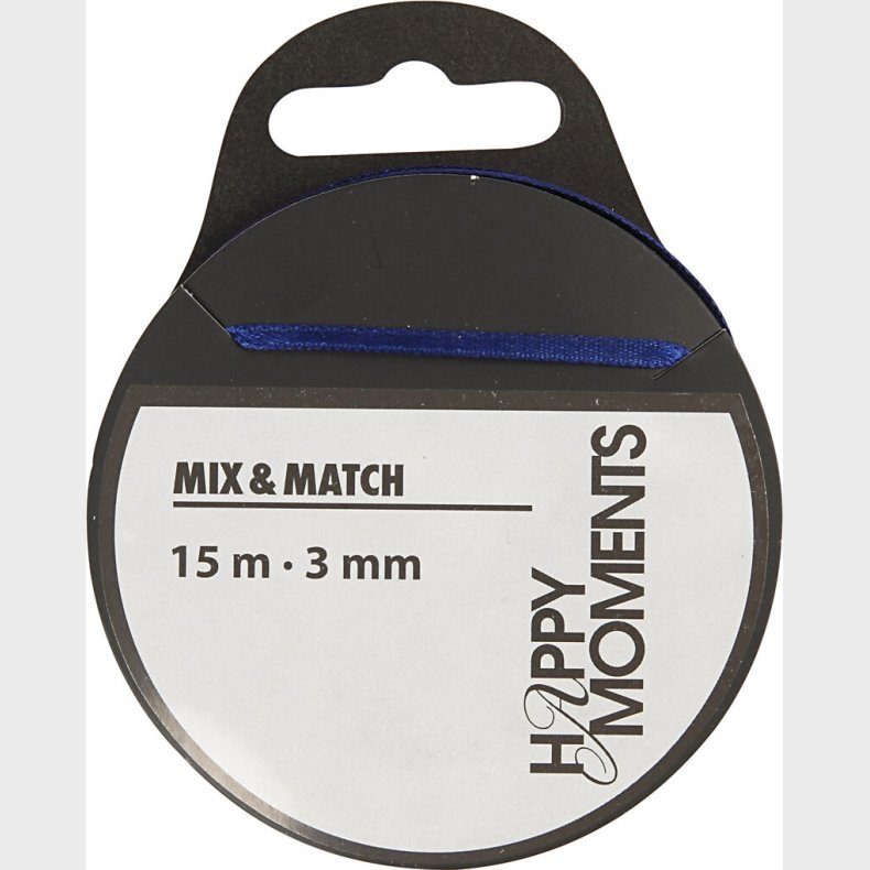 Satinbnd - B 3 Mm - Mrk Bl - 15 M