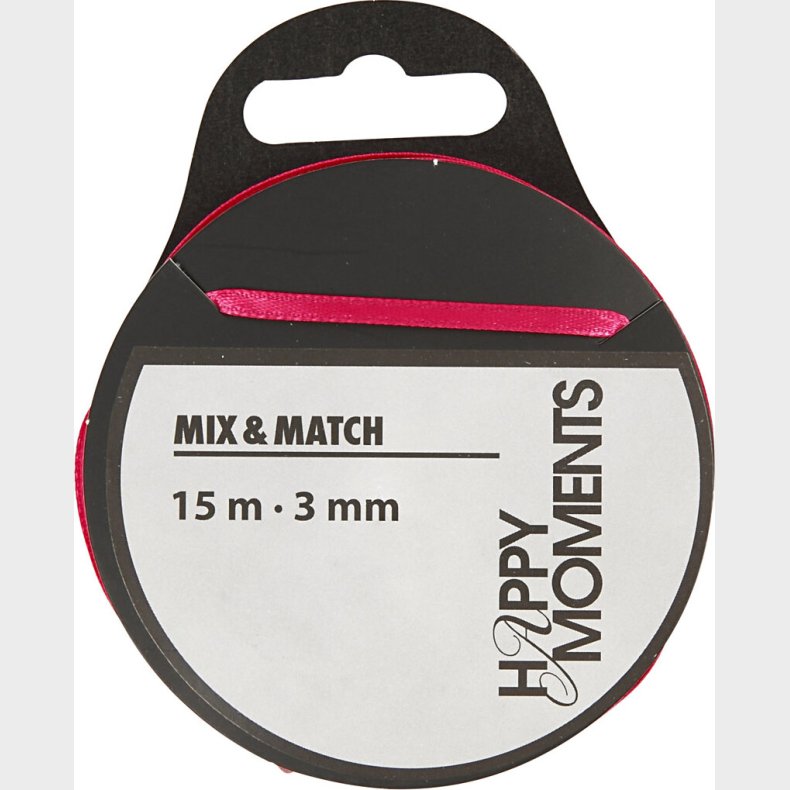 Satinbnd - B 3 Mm - Pink - 15 M