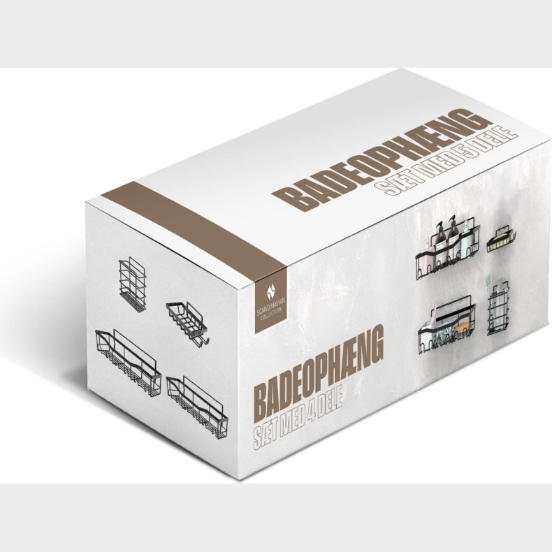 Scandinavian Collection - Brusehylde St - 4 Dele - Stl - Sort