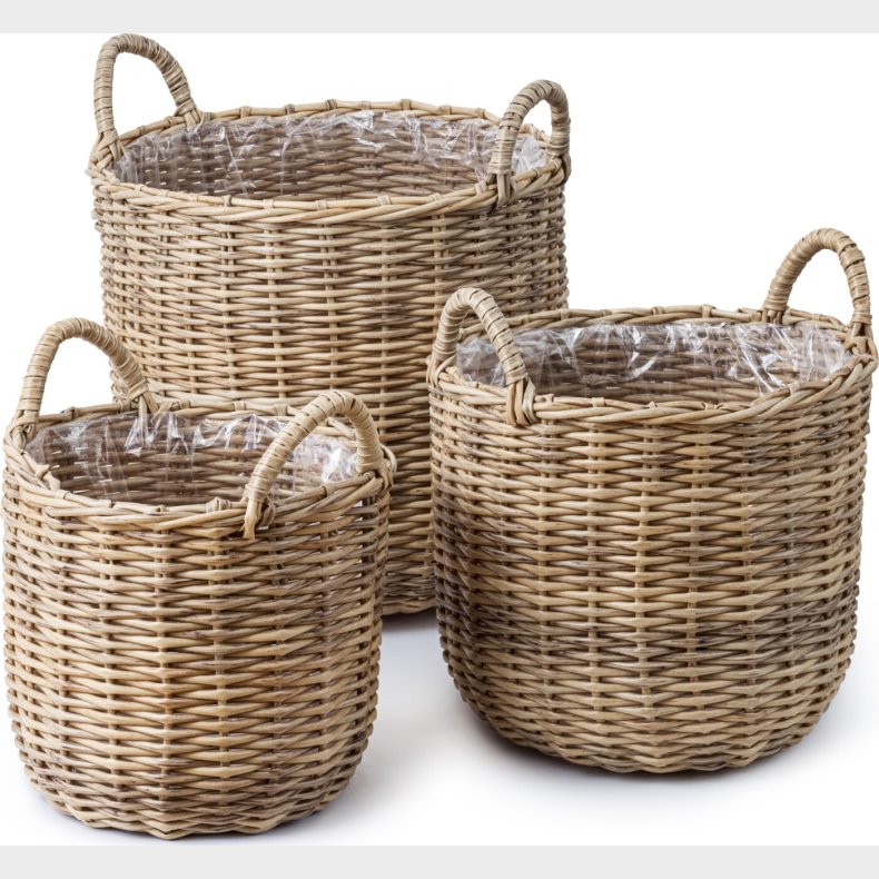 Scandinavian Collection - Rattan Plantekurve - Natur - St Af 3