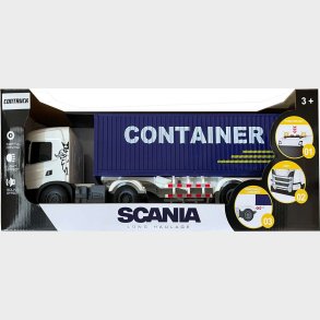 Scania Lastbil M/container, Lys & Lyd, 41x9,5x14cm - Contruck