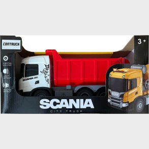 Scania Lastbil Med Tiplad, Lys & Lyd, 26x10x13,3cm - Contruck