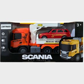 Scania Lastbil M/kran P Lad, Lys & Lyd 25x10x15cm - Contruck