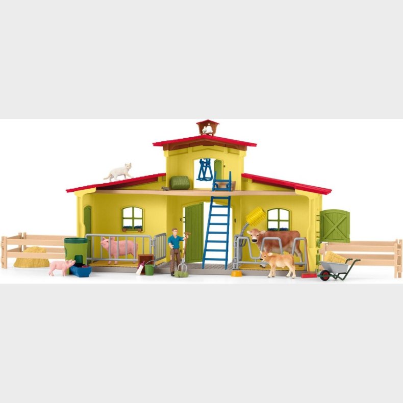 Schleich Farm World - Bondegrd Med Dyr Og Tilbehr - 42605