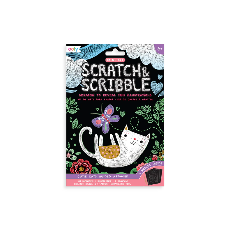 OOLY | Scratch & Scribble, mini - Sde katte