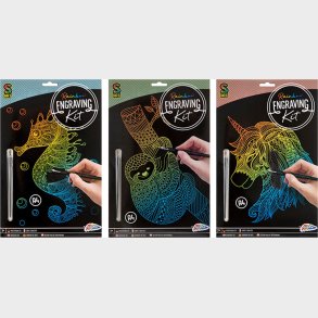 Skrabebillede Til Brn -  A4 - Inkl. Pen - Assorteret