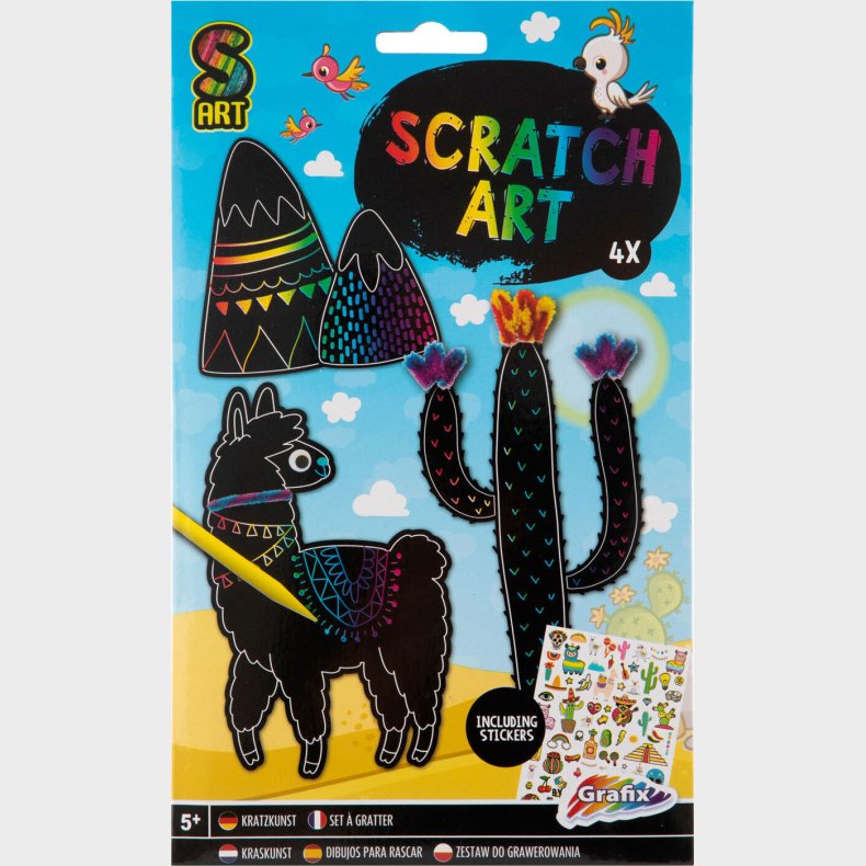 Scratch Art - Lama / Kactus