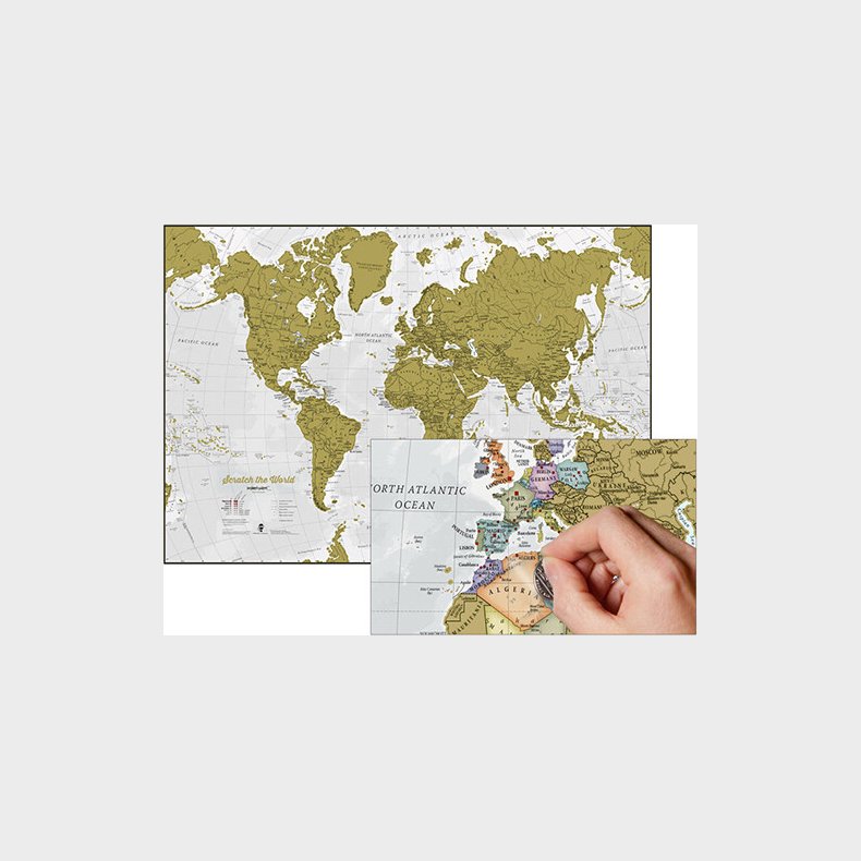 Scratch The World Flat Map
