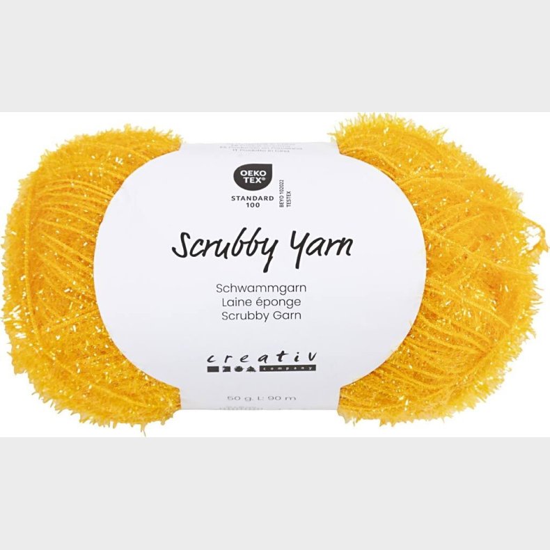 Scrubby Garn - L 90 M - Gul - 50 G