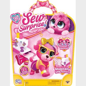 Scruff A Luvs - Hund Med Symaskine Og 10 Overraskelser - Sew Surprise - Pink