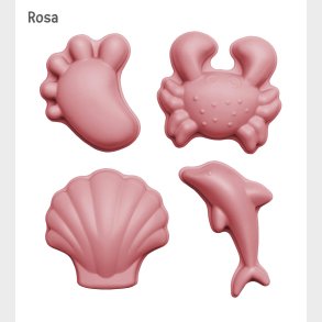Scrunch | Sandforme i silikone - Nordiske farver, 4 stk. Rosa