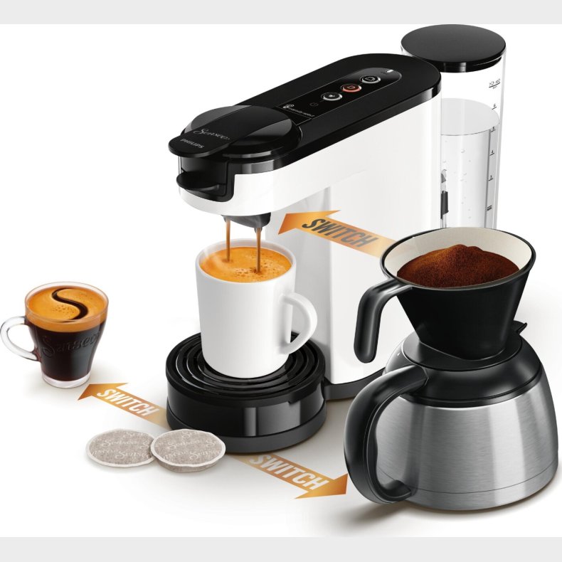 Philips - Senseo Switch 3-i-1 Kaffemaskine - Hd6594/00 - Star White
