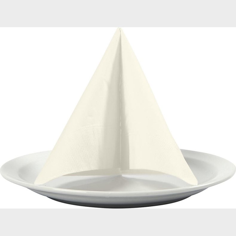 Servietter - R�hvid - Hvid - 20 Stk