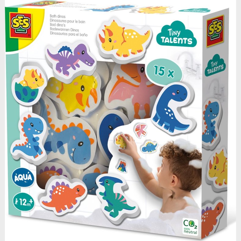 Ses Creative - Badeleget�j - Skumdyr - Dinosaur - 15 Stk