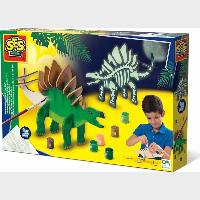 Ses Creative - Byg Selv Dinosaur - Selvlysende - Tr