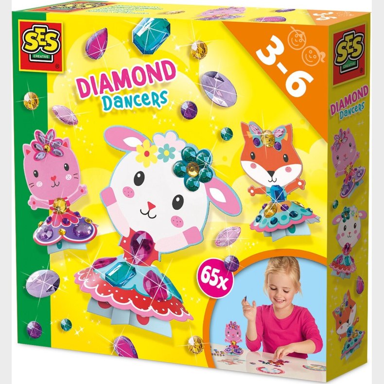 Ses Creative - Diamantmosaik Dansende Dyr - (s14048)