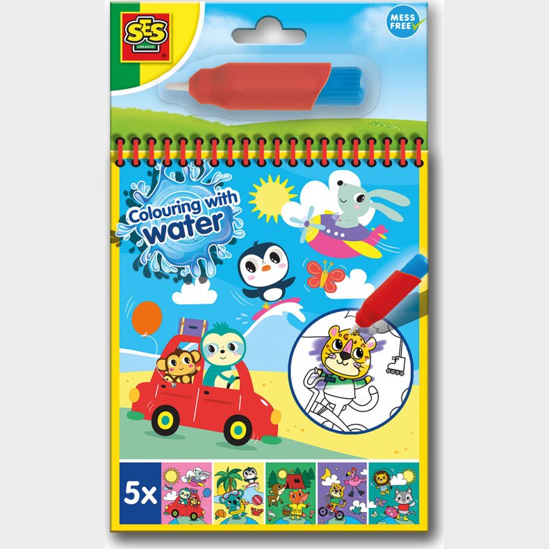 Ses Creative - Farv Med Vand - Rejse Malebog - Bog