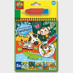 Ses Creative - Farv Med Vand - Safari Malebog - (s00131) - Bog