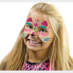 Ses Creative - Fashion Glitter Tatoveringer Til Ansigtet - Kat