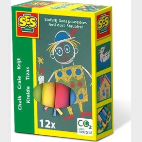 Ses Creative - Kridt - 12 Stk Farvede