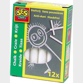 Ses Creative - Kridt - 12 Stk Hvide