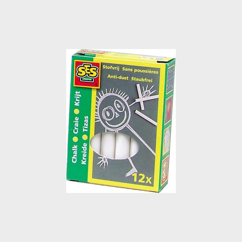Ses Creative - Kridt - 12 Stk Hvide