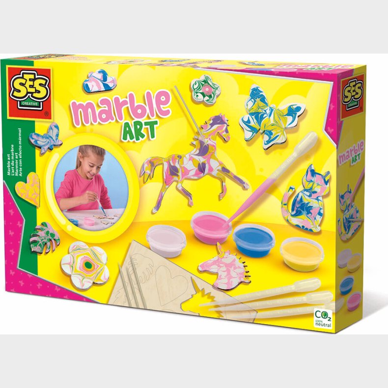 Ses Creative - Mal Med Marmorfarver - Dyr