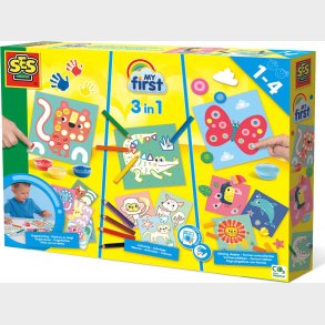 Ses Creative - Min Frste - 3 I 1 - Fingermaling, Farvelgning Og Klistermrker