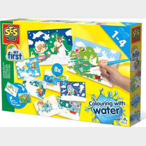 Ses Creative - Min Frste - Farv Med Vand - Skjulte Dyr