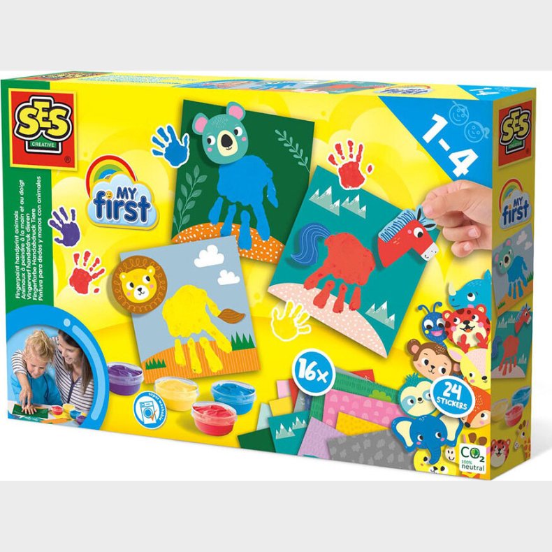 Ses Creative - Min Frste - Fingermaling - Hndaftryk - Dyr