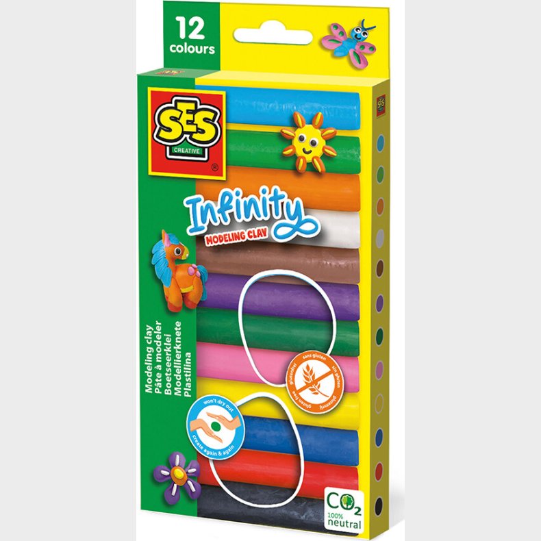 Ses Creative - Modellervoks - 12 Farver